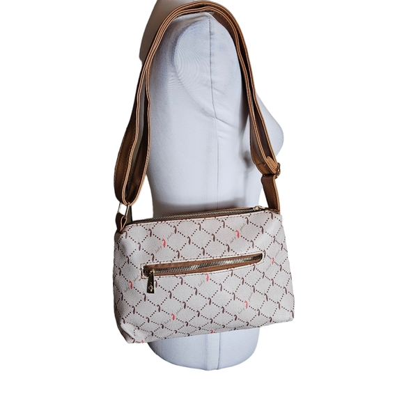 Baby Phat Tan Crossbody Purse Adjustable Strap Cat Spellout Logo Y2K Celebrity - Picture 3 of 15